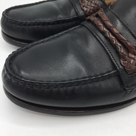 Allen Edmonds Newcomb Black/Brown Calfskin Loafers Size 11B Men’s